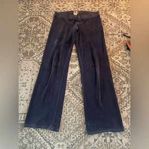 Women’s Juicy Couture Navy Velour Track Pants size medium